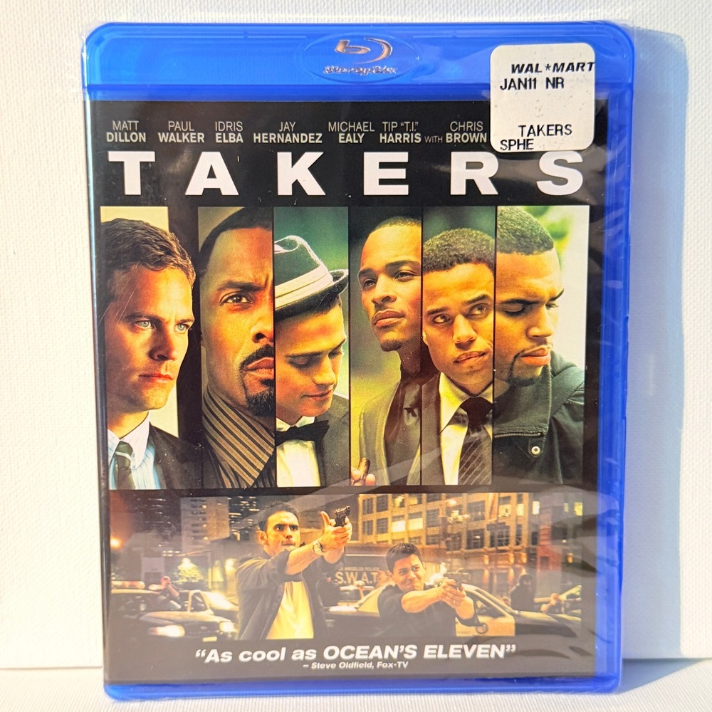 Takers NEW 2010 Blu-ray PG-13 Action Matt Dillon Paul Walker Idris Elba Heist